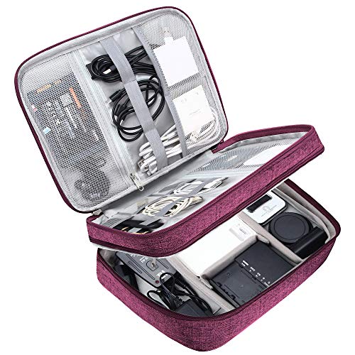 Electronic Bag Travel Cable Accessories Bag Waterproof Double Layer Electronics Organizer Portable Storage Case for Cable