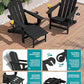 4 Pcs HDPE Folding Adjustable Adirondack Chair with Ottoman (4 Count)