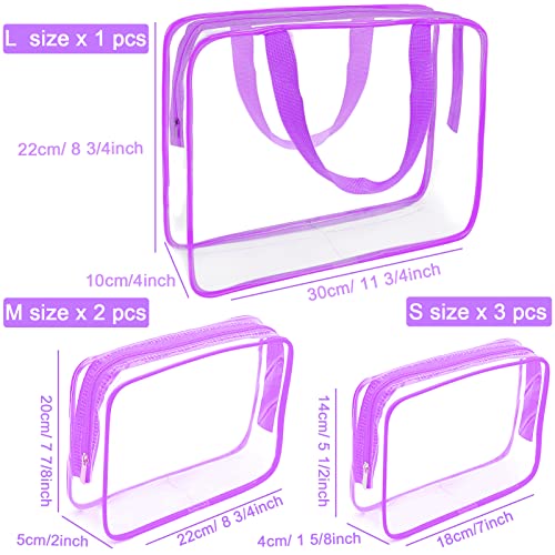 6 Packs Clear Makeup Bags