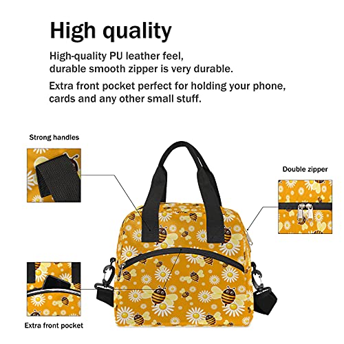 Yellow Bee Insulated Lunch Bag (A04:Yellow Bee)