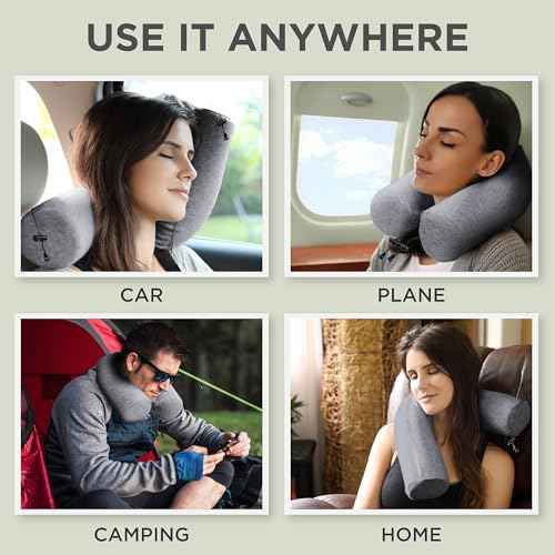 Twist Memory Foam Travel Pillow for Airplanes