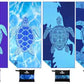 4 Pack Microfiber Beach Towel Oversized 71x32 Blue Turtle Bulk (4 Count)