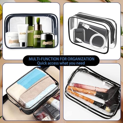 16 Pieces Clear Makeup Bags Bulk (16 Count)