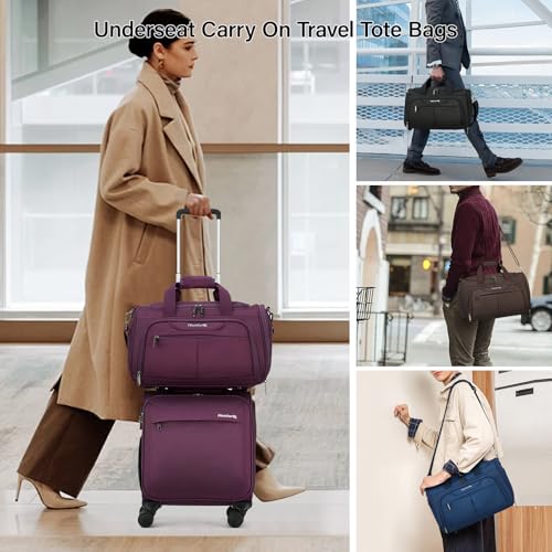 Small Underseat Carry On Luggage Bags for Travel with 10 Pockets