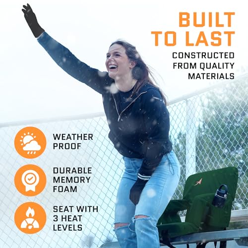 Heated Stadium Seats for Bleachers with Back Support