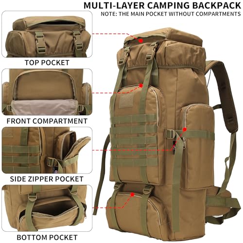 Hiking Backpack for Men 70L