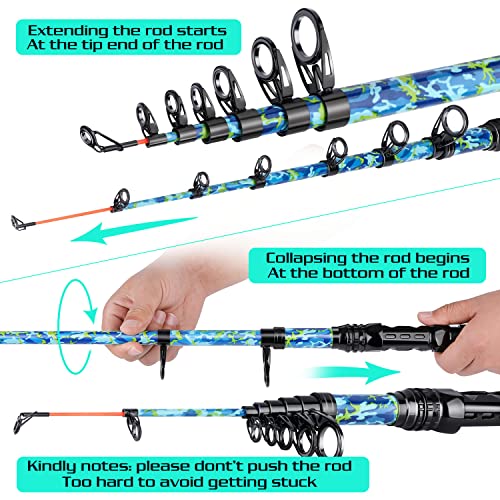 Telescopic Fishing Rod and Reel Combo