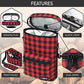 Insulated 2 Bottle Wine Bag Tote Leakproof Carrier Cooler Plaid Red