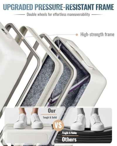 4 Piece Hardside Luggage Set with Backpack (3 Count)