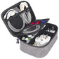 Travel Electronics Organizer Small Carrying Case for Cables Phone Chargers USB Plugs Power Cords Earbuds Adapter Tech Accessories Pouch