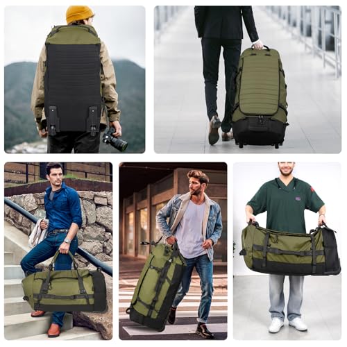 85L 29“ Foldable Rolling Backpack with Wheels