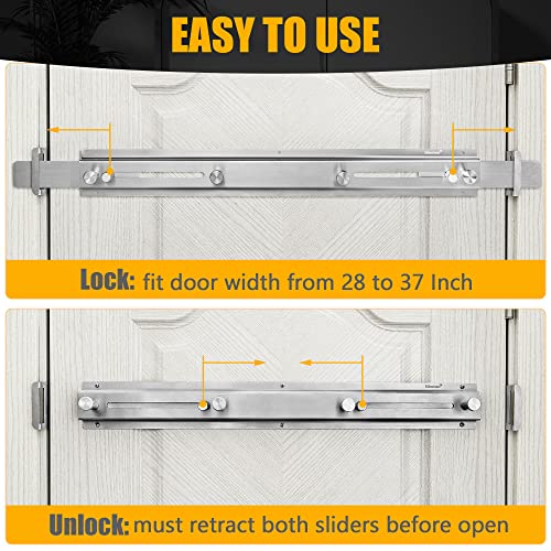 Door Barricade Bar with Door Hook Door Hanger