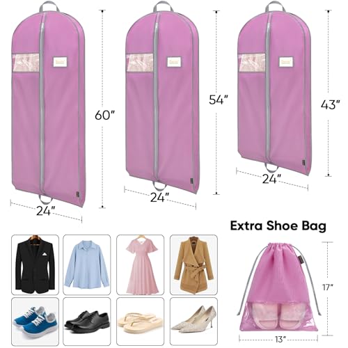 5PK Garment Bags for Hanging Clothes (5 Count)