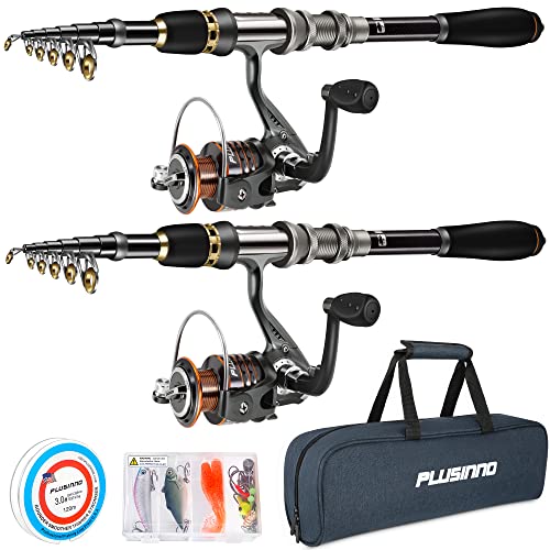 Collapsible Telescopic Fishing Rod Pole and Reel Combo Starter Kit