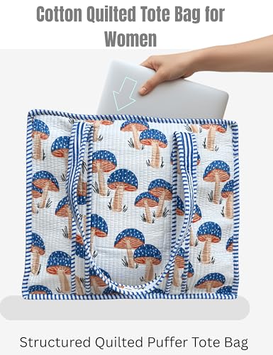 100% Cotton Quilted Tote Bag For Women