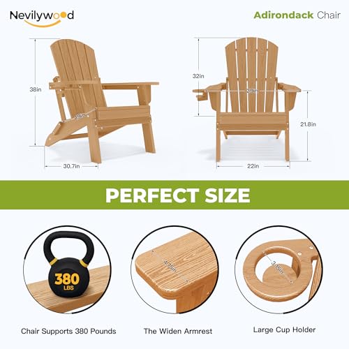Folding Adirondack Chairs Set of 4