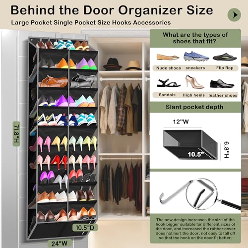 10 Tier Over the Door Shoe Organizer (20 Count)