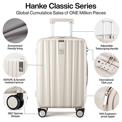 Luggage Sets 3 piece Carry On Luggage with Wheels PC Hard Shell Suitcases Lightweight Checked Tsa Luggage Extra Large Travel Suitcase Woman Men 20 (3 Count)