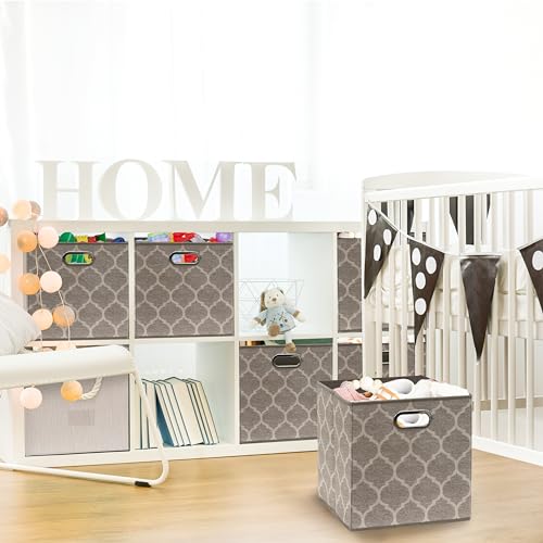 11 Inch Foldable Cube Storage Bins with Handles (24 Count)