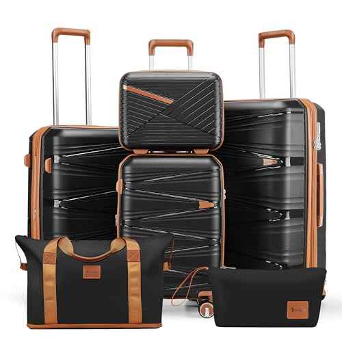 Luggage Sets 6 Piece Expandable Suitcase (6 Count)