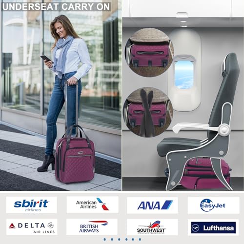 Underseat Carry On Wheeled 16" Bag with Wheels