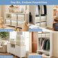 Large 22 Quart Linen Fabric Foldable Storage Bin Cube Organizer Basket with Flip (4 Count)