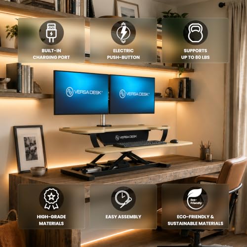 PowerPro 40 Inch Electric Standing Desk Converter
