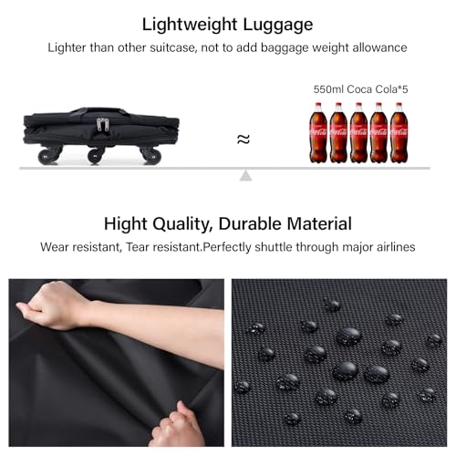 Expandable Collapsible Luggage with Wheels