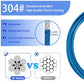3.3mm (1/8 Inch) Outdoor Travel Security Cable-3/4/6/10/15/20/30ft Luggage Lock Safety Wire Flexible Steel Wire Rope with Double Loop Safety for Luggage, Bike, Lock (Blue, 10ft-(1Pack)