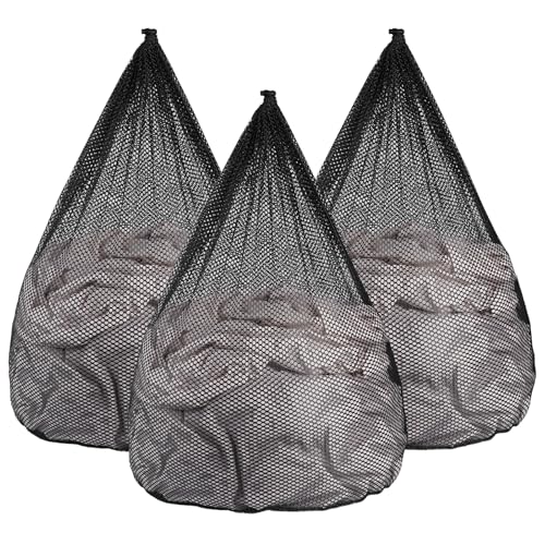 3Pcs Mesh Laundry Bags Washing Machine Mesh Wash Bags Jumbo for Delicates Clothes (3 Count)