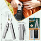 Multitool Pliers with Damascus Knife & Large Scissors