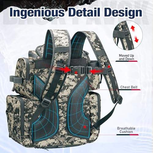 Fishing Backpack with 2 Rod Holders