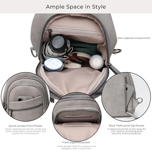 Large Sling Bag for Women Crossbody Purse Leather Fashionable Trendy Chest Bag for Travel