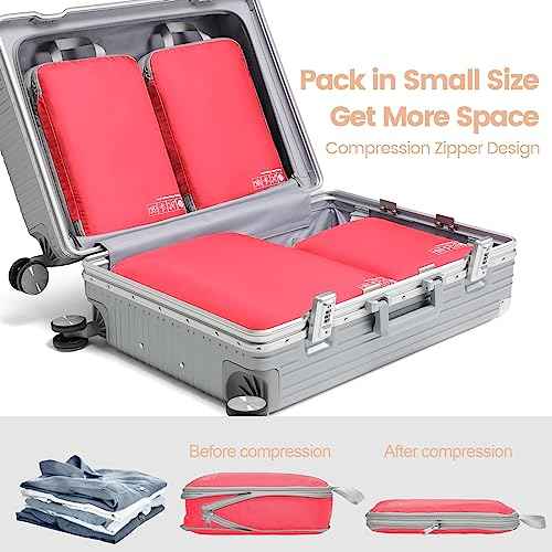 Compression Packing Cubes for Travel (4 Count)