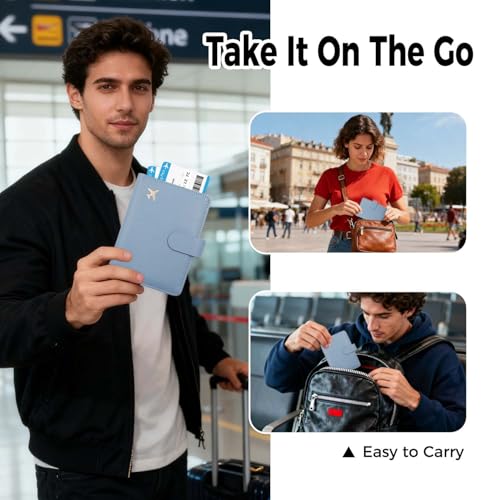 Premium Leather Passport Holder Covers Case