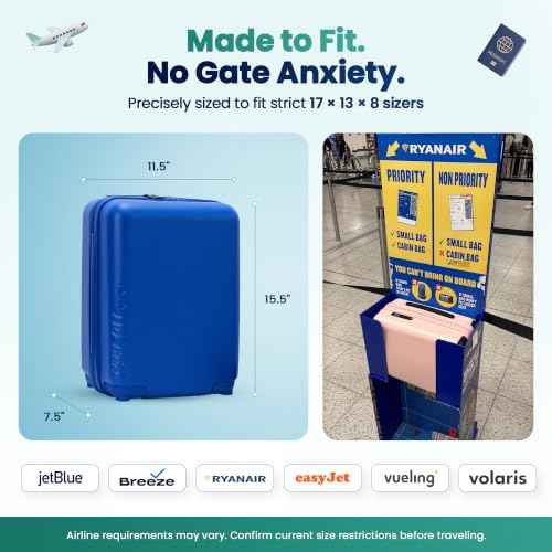 TAKE OFF 16 Inch Personal Item Suitcase MINI Removable Wheels Underseat Bag