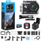 EK7000 4K30FPS 20MP WiFi Action Camera with 64GB MicroSD Memory Card Bundle EIS Ultra HD 131FT Waterproof Underwater Camera Remote Control 4X Zoom Support External Microphone Black