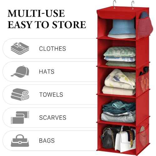 5 Shelf Hanging Closet Organizer