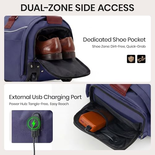 Carry On Rolling Garment Bag with Wheels