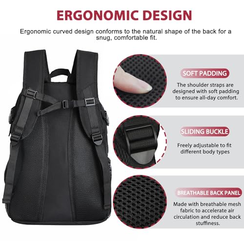 Soccer Backpack Bag with Ball Holder Ventilated Shoe Compartment Large Capacity Sports Gear Bag for Basketball Volleyball Gym