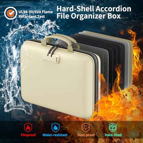 Fireproof File Organizer with Lock