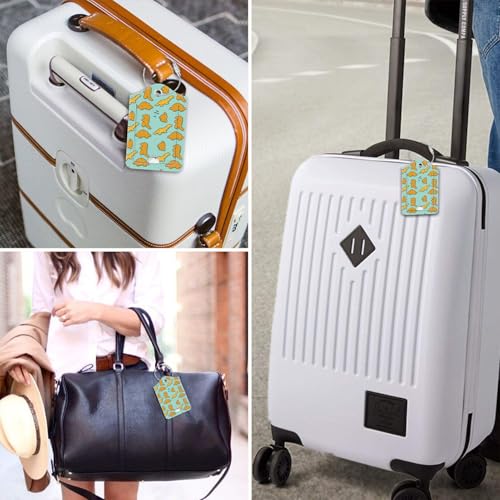 Luggage Tags Privacy Cover ID Label for Travel Bag Suitcase (2 Count)