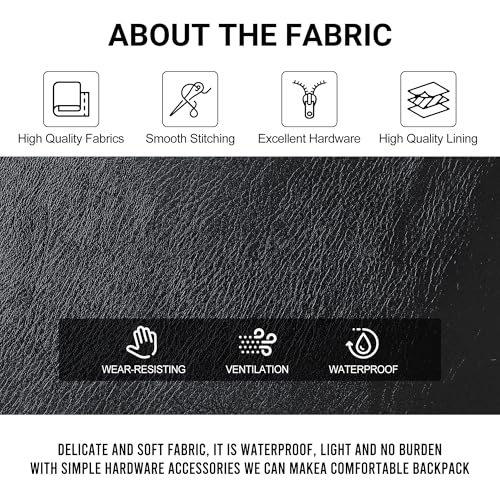PU Leather Small Backpack Purse for Women Ladies Dark Black