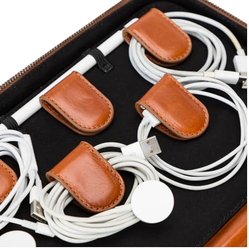 Medicine Handmade Leather Cable Organizer Bag