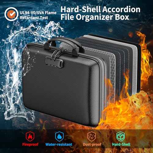 Fireproof File Organizer with Lock