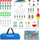 Kids Fishing Pole with Spincast Reel Telescopic Fishing Rod Combo Full Kits for Boys