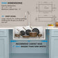 32"x19" White Undermount Kitchen Sink