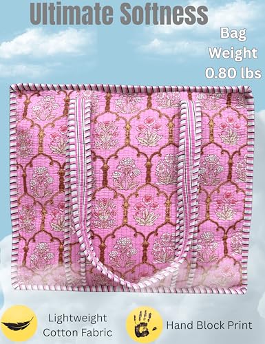 100% Cotton Quilted Tote Bag For Women