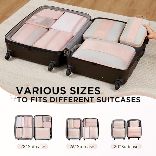 8 Set Compression Packing Cubes for Travel Gifts Mom Women (8 Count)
