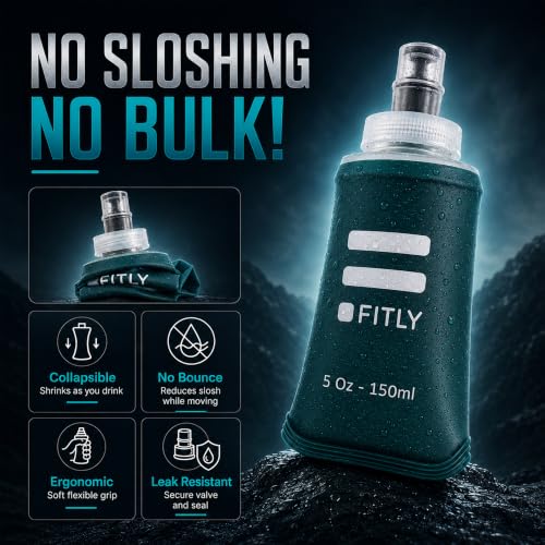 Soft Flask Shrink As You Drink Soft Water Bottle for Hydration Pack